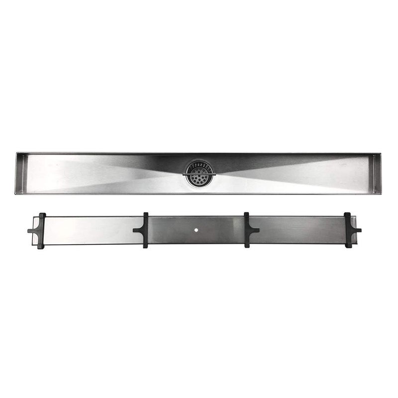 Neodrain 36-Inch Linear Shower Drain with Tile Insert Grate,Brushed 304 Stainless Steel Rectangle Shower Floor Drain, Linear Drain with Leveling Feet, Hair Strainer - Image 3